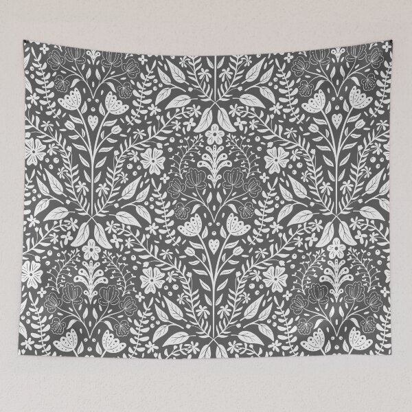 Item preview, Foliage, leaves and flowers Scallop pattern designed and sold by HannaPaulina.