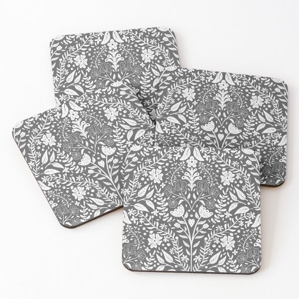 Item preview, Foliage, leaves and flowers Scallop pattern designed and sold by HannaPaulina.