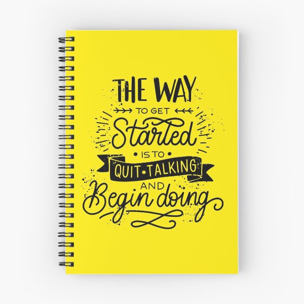 Item preview, The Way to Get Started is to Quit Talking | Life Quote designed and sold by intrique8.