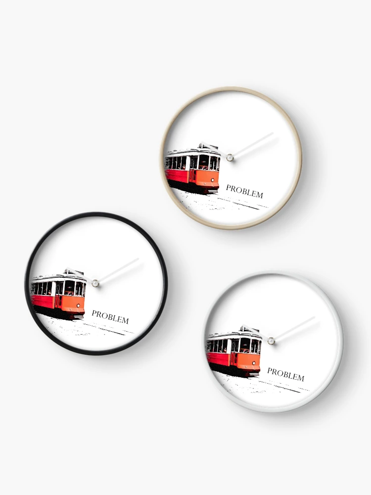 Thumbnail 3 of 4, Clock, Trolley problem designed and sold by PatPatPatterns.