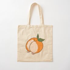 Fluffy Peach Cotton Tote Bag