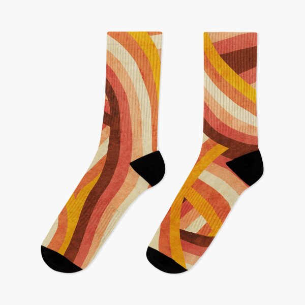 Item preview, Vintage Orange 70's Style Rainbow Stripes designed and sold by itsjensworld.