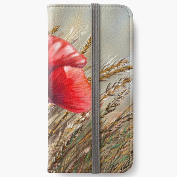 Poppies field iPhone Wallet