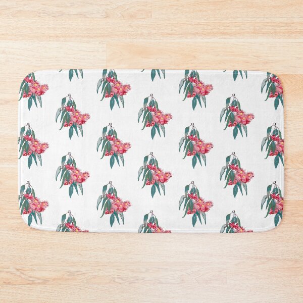 Item preview, Tiled Eucalyptus  (Corymbia ficifolia) on white designed and sold by ChrissyWild.