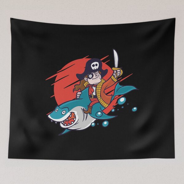 Item preview, Pirate rides a shark designed and sold by DerSenat.
