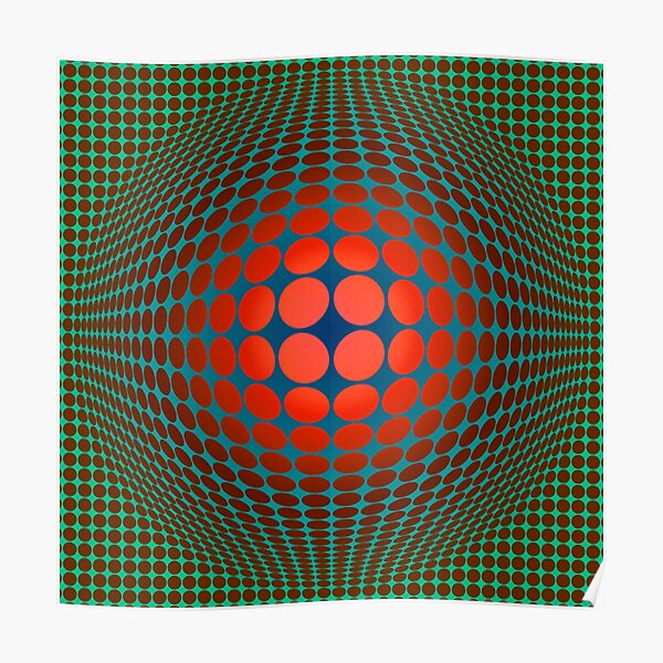 Copy of Victor Vasarely Homage 20 Poster