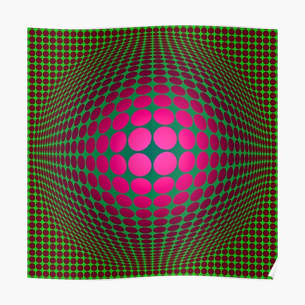 Victor Vasarely Homage 21 Poster