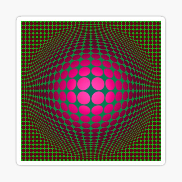 Victor Vasarely Homage 21 Sticker