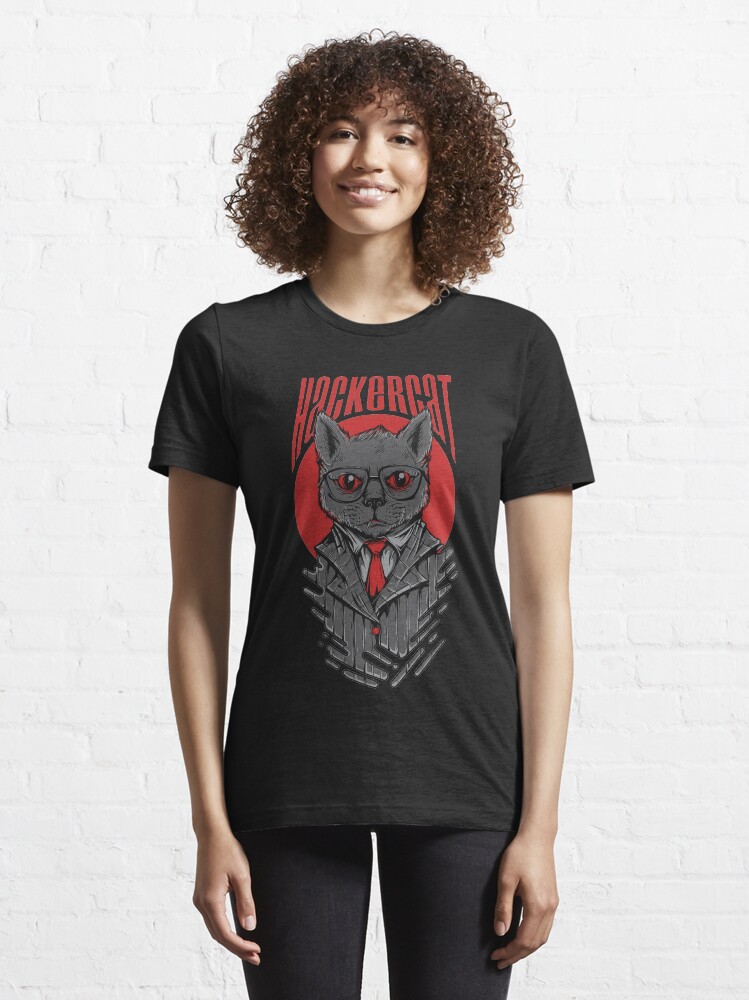 "Hacker Cat Cyber Security" Tshirt for Sale by vaporswagger