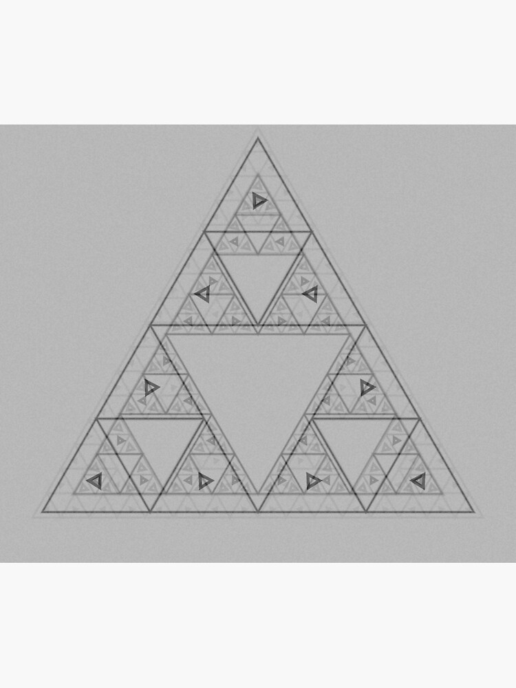 Thumbnail 3 of 3, Sticker, Cube World Sierpinski designed and sold by brupelo.