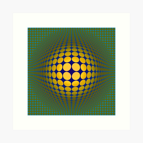 Aperçu de l'œuvre  Victor Vasarely Hommage 22 créée et vendue par Nicolas Roughton.