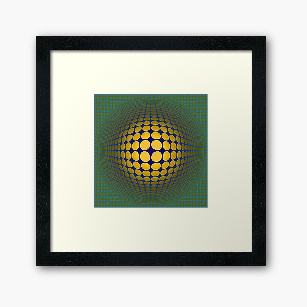 Victor Vasarely Homage 22 Framed Art Print