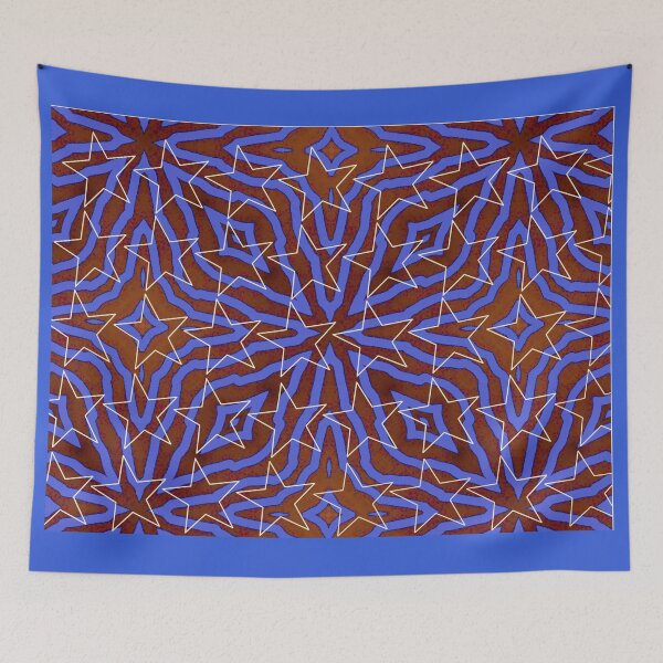 Item preview, Galactica Wall in Blue and Terracotta  designed and sold by MKess.