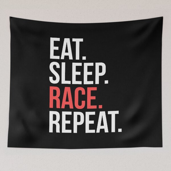 Item preview, Eat Sleep Race Repeat Funny Running Sports  designed and sold by BiagioDeFranco.