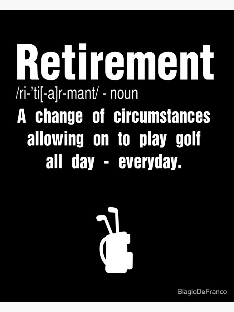 Retired Man Golfing Funny / Humorous Retirement Card For Him / Man