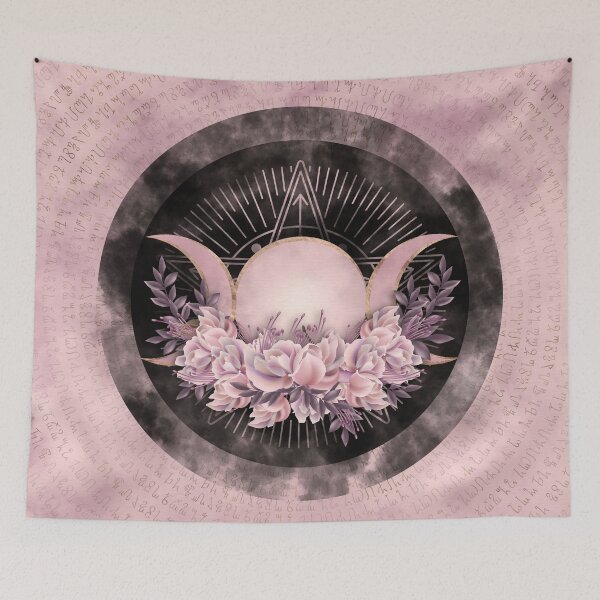 Item preview, Triple Moon - Triple Goddess -Gentle Floral designed and sold by k9printart.