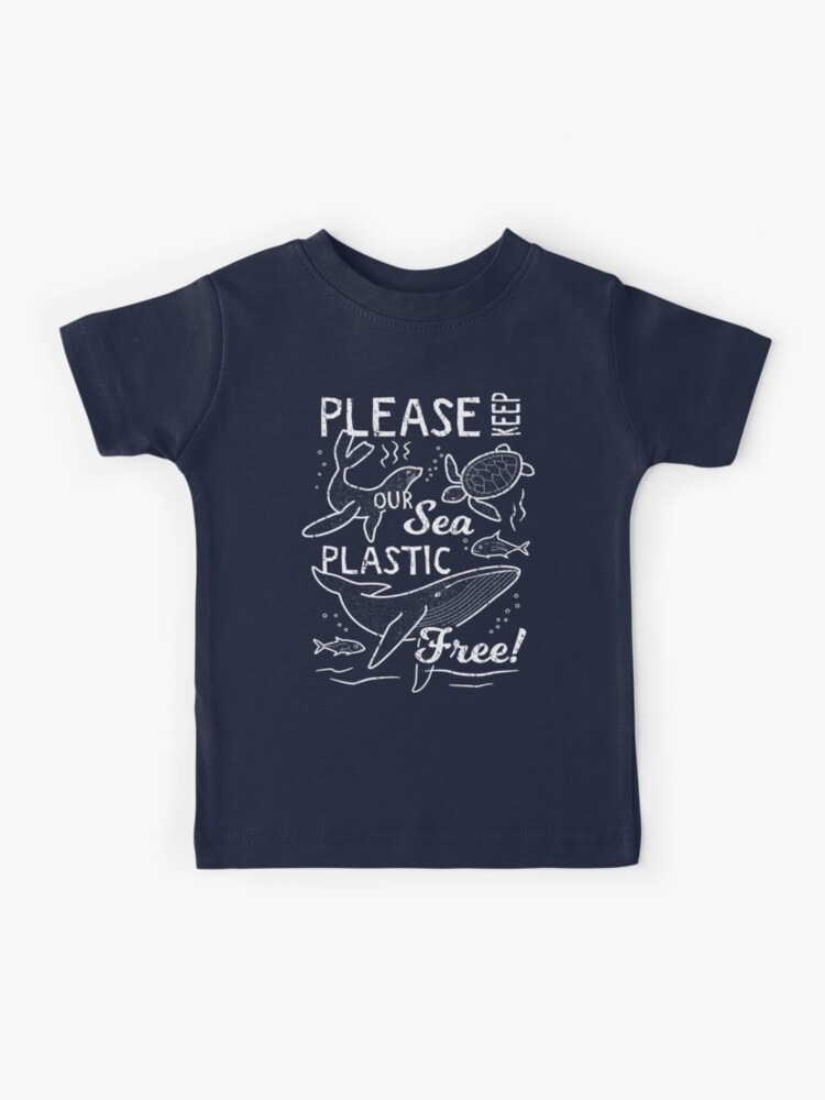 Marine Animals T-Shirt - Please Keep Our Sea Plastic Free Marine Animals T-Shirt - Please Keep Our Sea Plastic Free