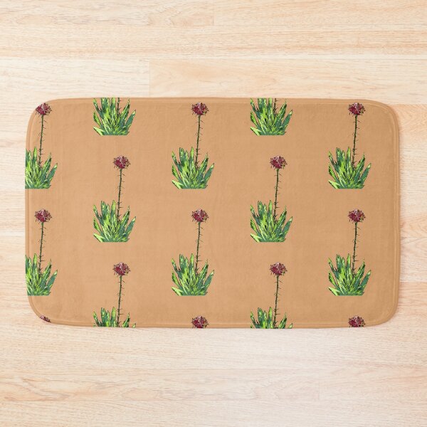 Item preview, Tile Gymea Lily (Doryanthes excelsa) on ochre designed and sold by ChrissyWild.