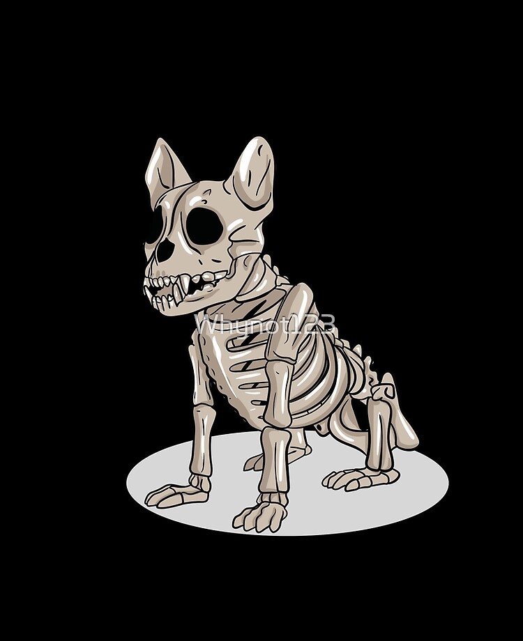 Skeleton Dog Sticker for Sale by Whynot123