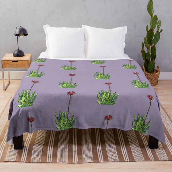 Item preview, Tile Gymea Lily (Doryanthes excelsa) on lilac designed and sold by ChrissyWild.