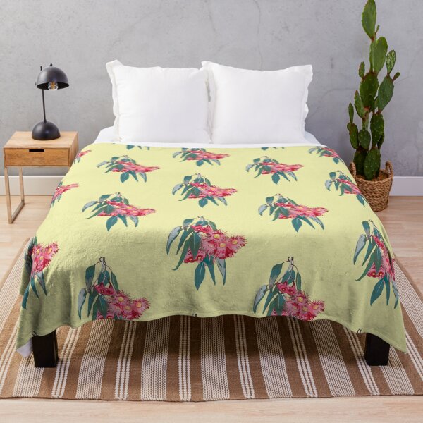 Item preview, Tiled Eucalyptus  (Corymbia ficifolia) on lemon designed and sold by ChrissyWild.