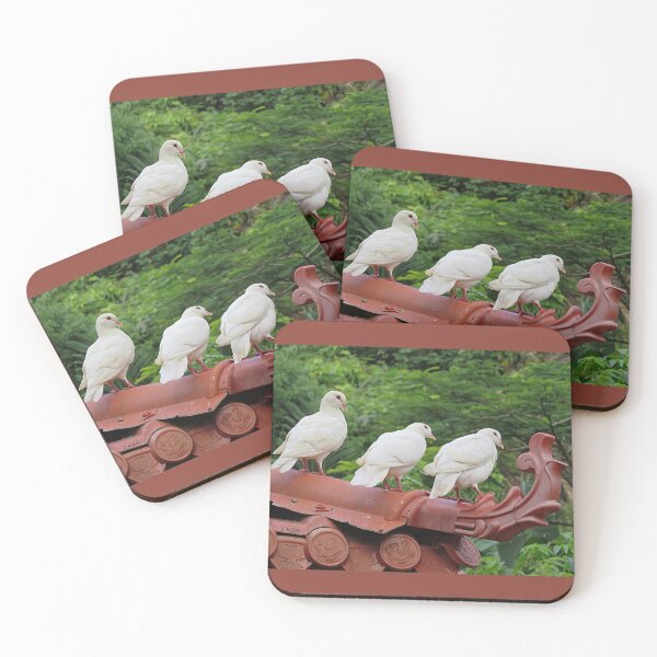 Item preview, White Pigeons on Chinese Eaves designed and sold by Linda Walsh.