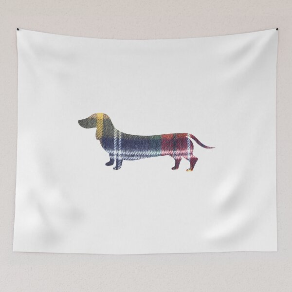 Item preview, Dachshund Silhouette Scottish Tartan designed and sold by SmartPooch.