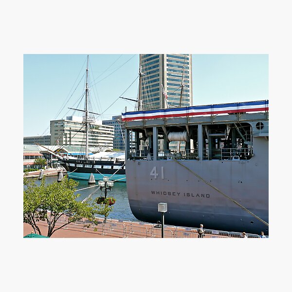 Item preview, The Navy Frigate WhidBey Island docked at Baltimore Inner Harbor designed and sold by Jack McCabe.