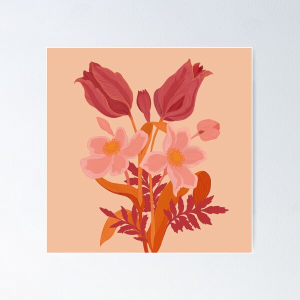 Item preview, A bouquet of tulips and anemones designed and sold by FlaminiaBasso.