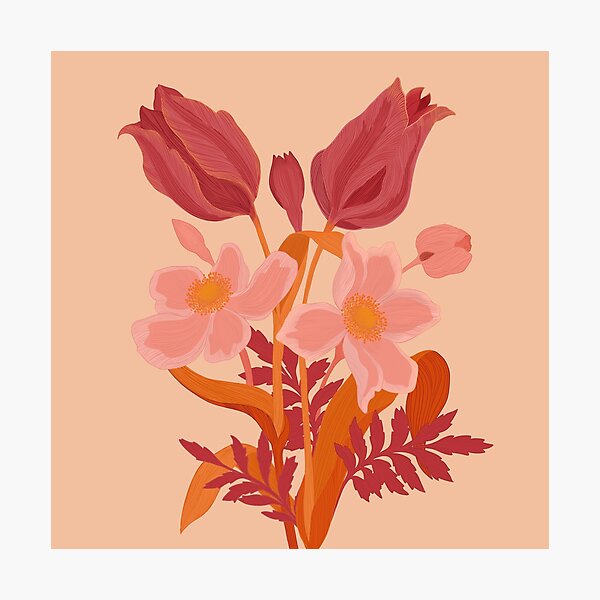 Item preview, A bouquet of tulips and anemones designed and sold by FlaminiaBasso.
