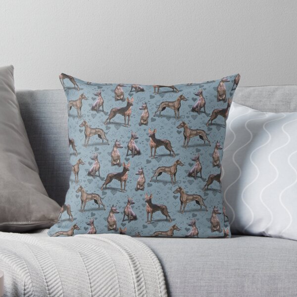 The Mexican Hairless Xoloitzcuintli Dog Xolo Throw Pillow