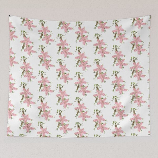 Item preview, Tiled Callistemon on white designed and sold by ChrissyWild.