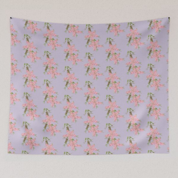 Item preview, Tiled Callistemon on lilac designed and sold by ChrissyWild.