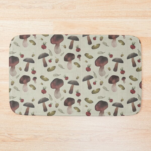 Item preview, Autumn mushrooms pattern designed and sold by AliciaBarten.