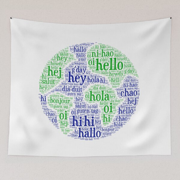 Item preview, Hello Different Languages Globe designed and sold by iamdrain.
