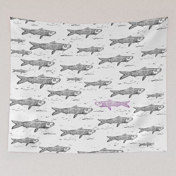 Item preview, Purple Sardine Fish designed and sold by Elena Casiglio.