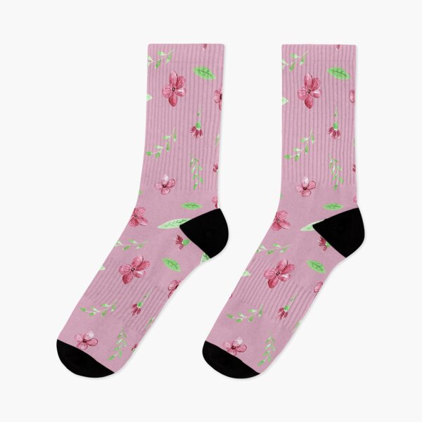 Item preview, Patrón simple de flores rosadas designed and sold by GrayCatGraphics.