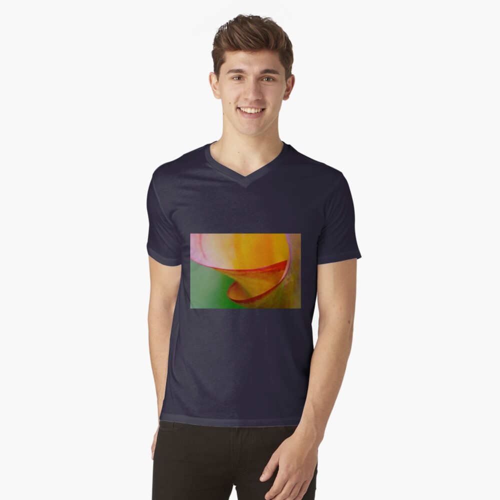 colour spiral V-Neck T-Shirt