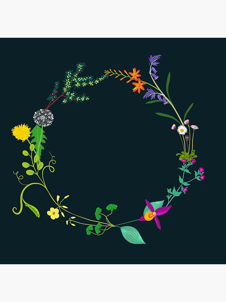 Ring of beautiful plants, flowers by zillahdee