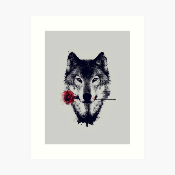 Item preview, The Wolf With a Rose designed and sold by Shaneguru.