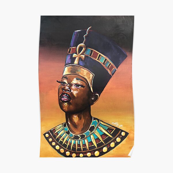 Melanated Nefertiti Poster
