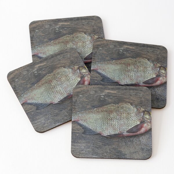 Item preview, large bream on the gray weathered wooden board designed and sold by mrivserg.