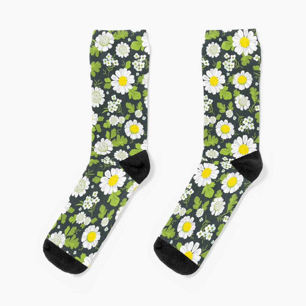 "Daisy Flowers Pattern" Socks by lents Redbubble