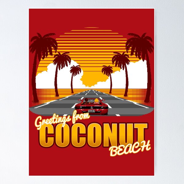 Item preview, Greetings from Coconut Beach designed and sold by Retro-Freak.