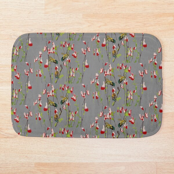 Item preview, Tiled Blue Banded Bee (Amegilla cingulata) on grey designed and sold by ChrissyWild.
