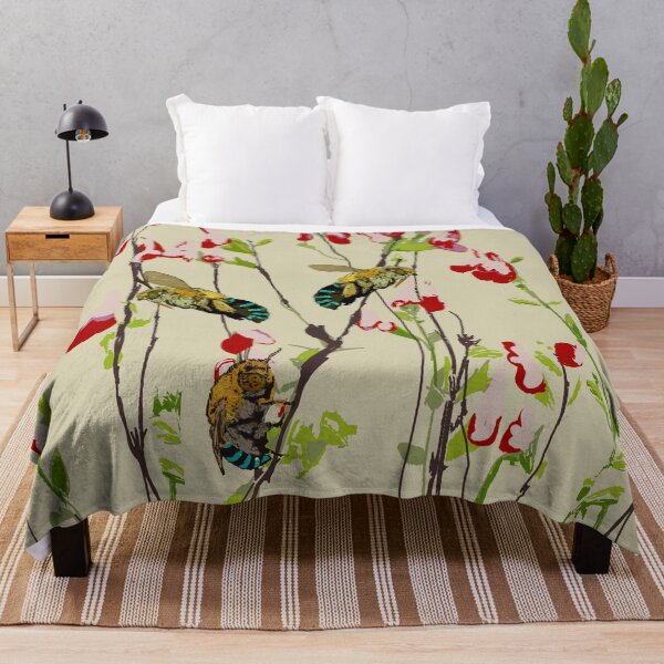 Item preview, Tiled Blue Banded Bee (Amegilla cingulata) on beige designed and sold by ChrissyWild.