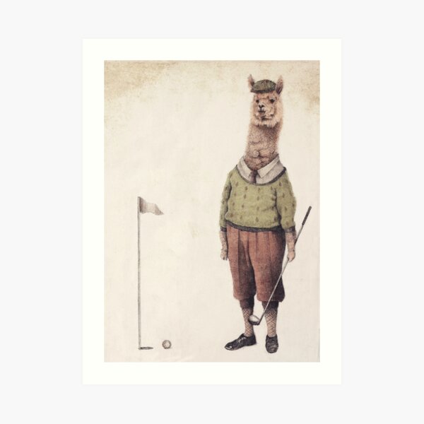 Alpaca Golf Club Art Print