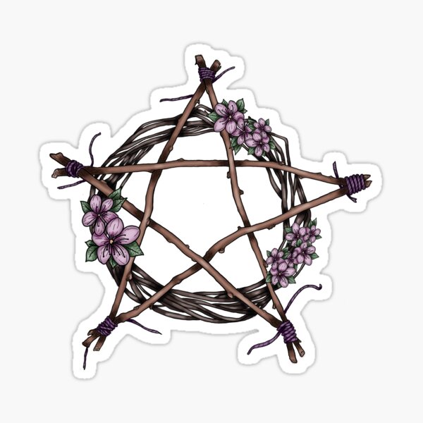Green Witch Pentacle Sticker