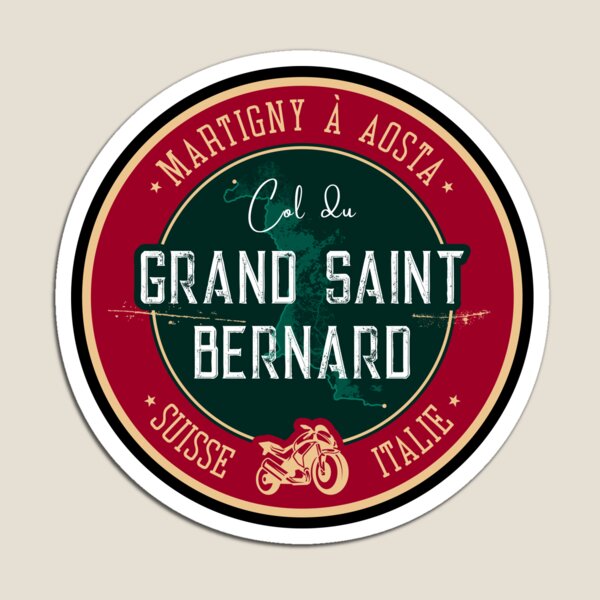 Item preview, Col Du Grand Saint Bernard Motorcycle Switzerland Sticker + T-Shirt designed and sold by ROADTROOPER.