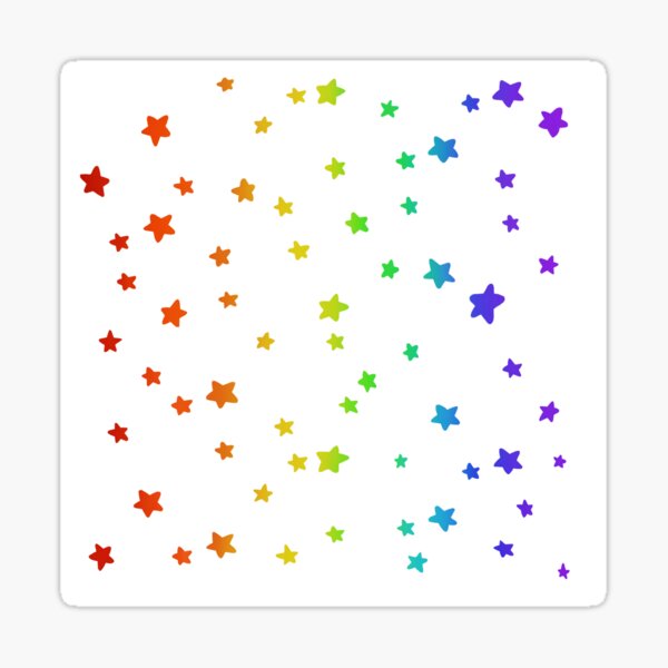 "Rainbow stars" Sticker by sarahsassypants Redbubble